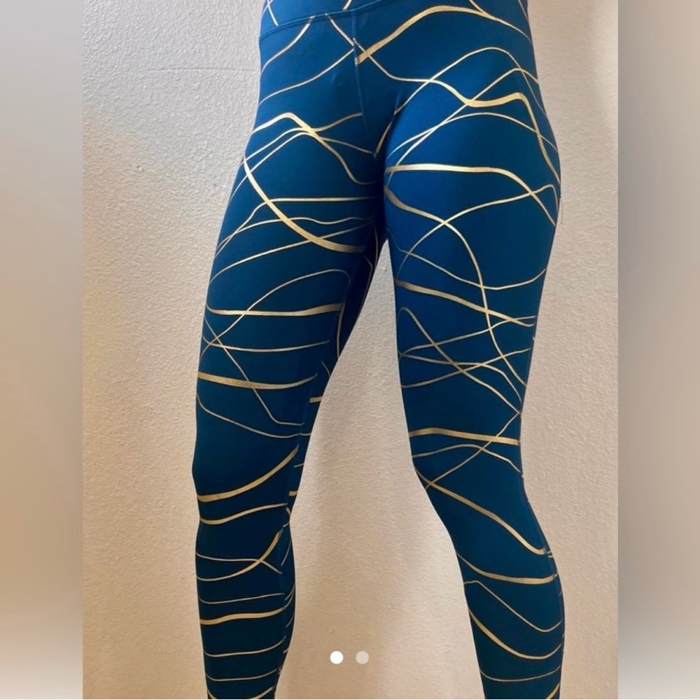 Nike Blue and Gold Leggings